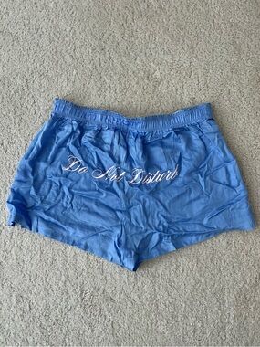 PINK Do Not Disturb Silk Sleep Boxy Pajama Shorts
